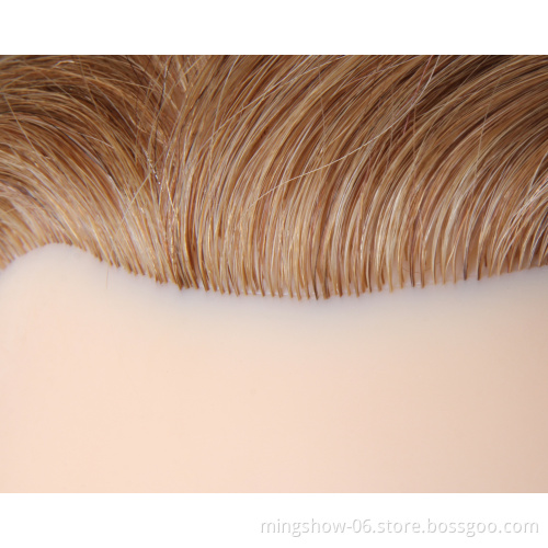 100% human hair mannequin training head hairdressing doll head for sale